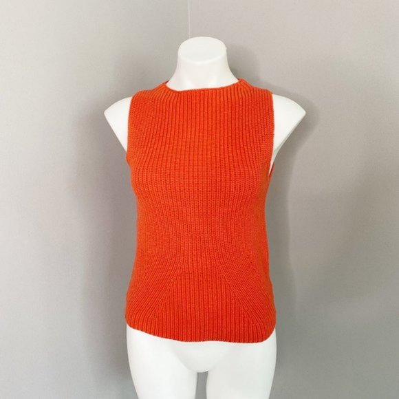 Philosophy Sweaters - Philosophy Orange Sleeveless Cotton Knit Sweater